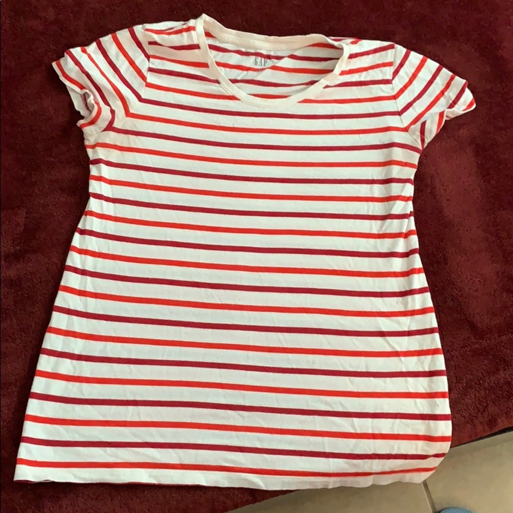 White with red stripes Shirt